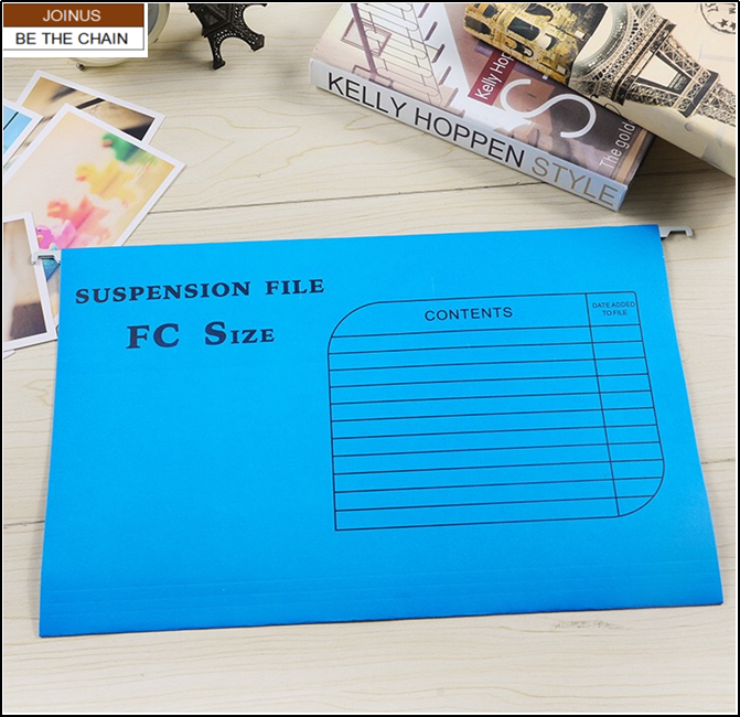  FC Plastic clear Tabs and Blank Inserts Kraft Paper Hanging Suspension File Foldersdocument bags stationery  AF-2101