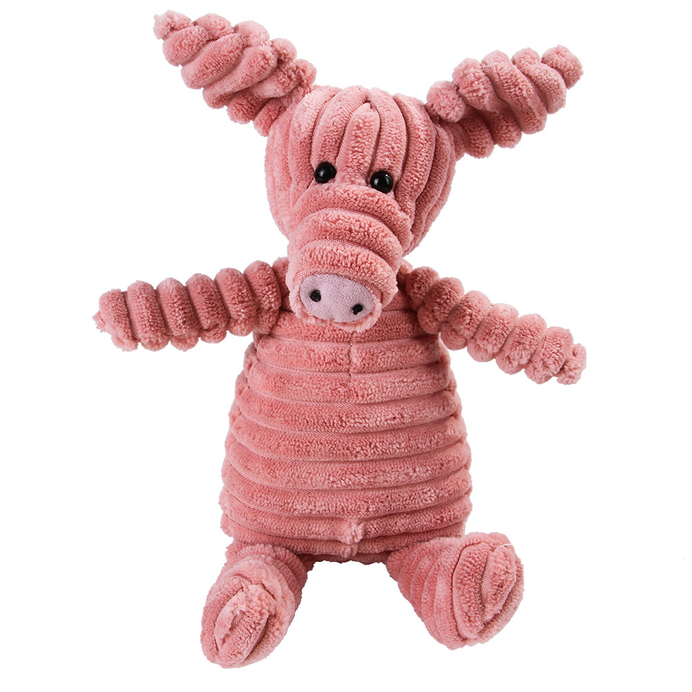 A Variety of Pet Dog Toy Fighting Molars Vent Training Corduroy Monkey Pig Sounding Plush Toys