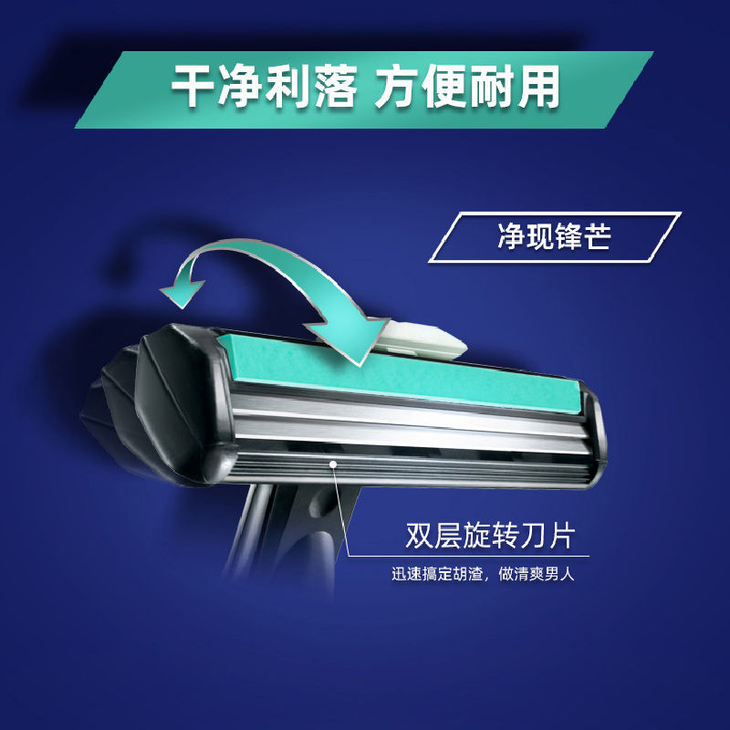 Geely Manual Shaver Holder Old-Fashioned Double-Layer Blade Shaver 1 Knife Holder Free 6 Knife Heads Shaver Hair Remover