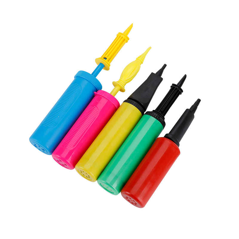 Factory Wholesale Balloon Hand Push Tire Pump Push Pull Plastic Inflator Portable Magic Balloon Pump Tire Pump