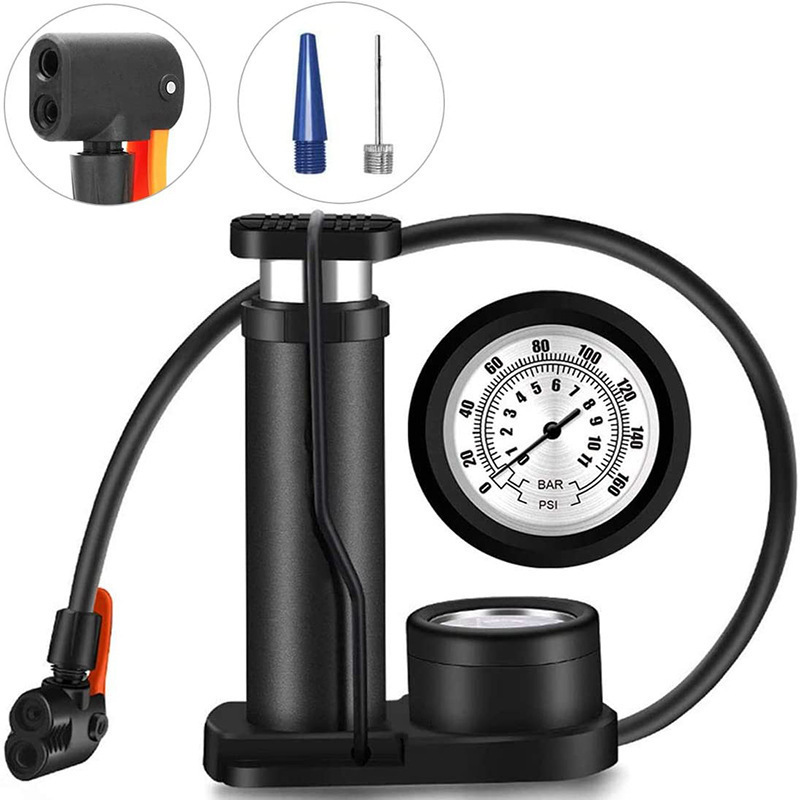 Foot Pedal High Pressure Tire Pump Mini Portable Electric Car Bicycle Motorcycle Car Home Foot Air Pump Inflator Pump