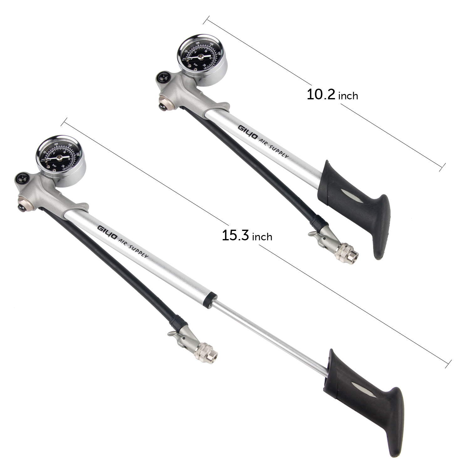 Giyo Bike Tire Pump Mountain Shock Absorber Front Fork High Pressure Portable Inflator Tire Pump GS-02D Bicycle Fixture
