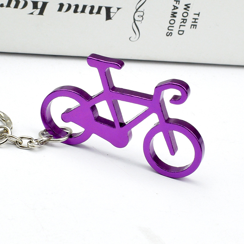 Factory Direct Sales Bicycle Aluminum Alloy Beer Bottle Opener Advertising Promotional Novelties Key Chain Customization Logo