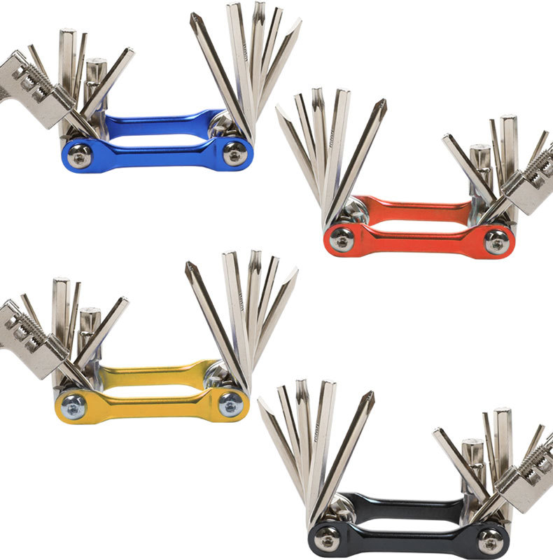 Color Aluminum Alloy Combination Tool Mountain Bike Repair Repair Tool Belt Chain-Cutting Device Repair Kit