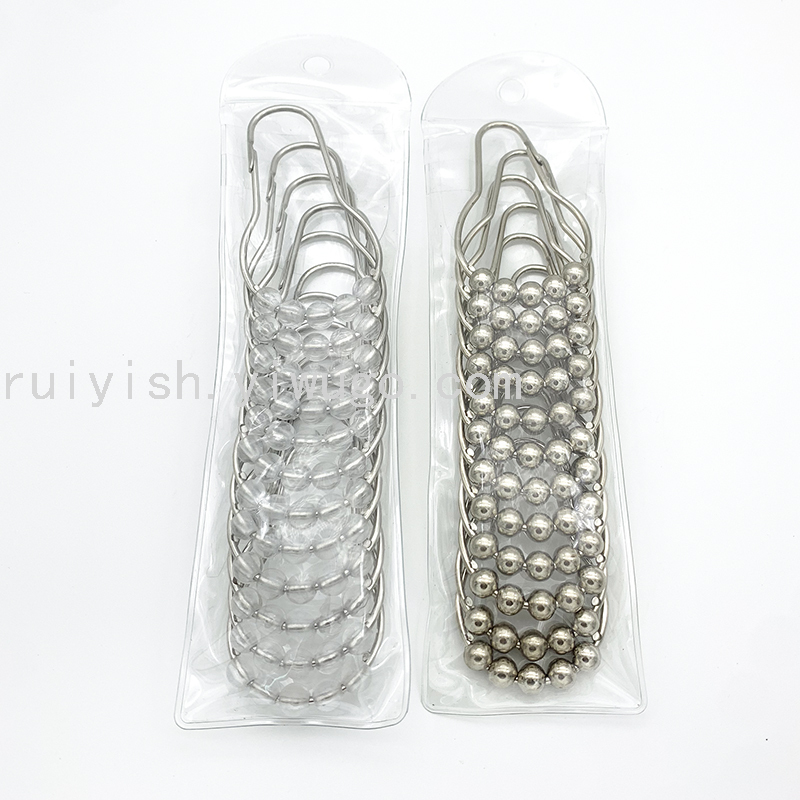 Ruiyi Supply 304 Stainless Steel String Plastic Beads Gourd Hook Beaded Suspender Buckles, Gourd Hook