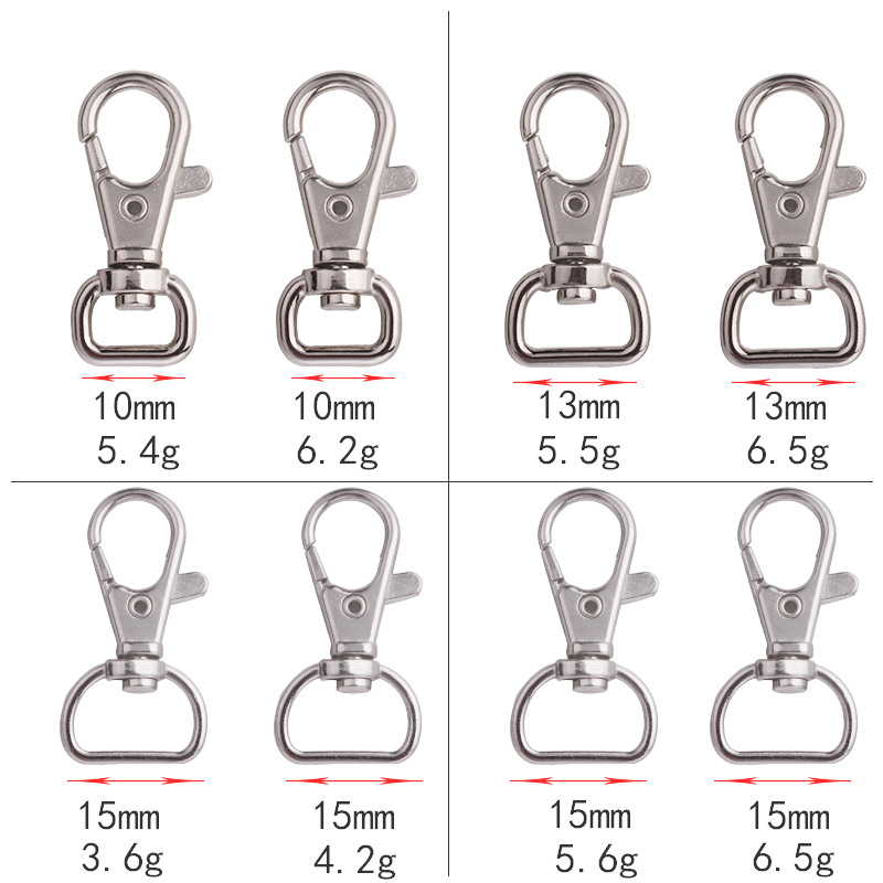 Factory in Stock Wholesale Zinc Alloy Buckles Metal Keychains Accessories Nickel Plated DIY Hardware Ornament Can Be Invoiced