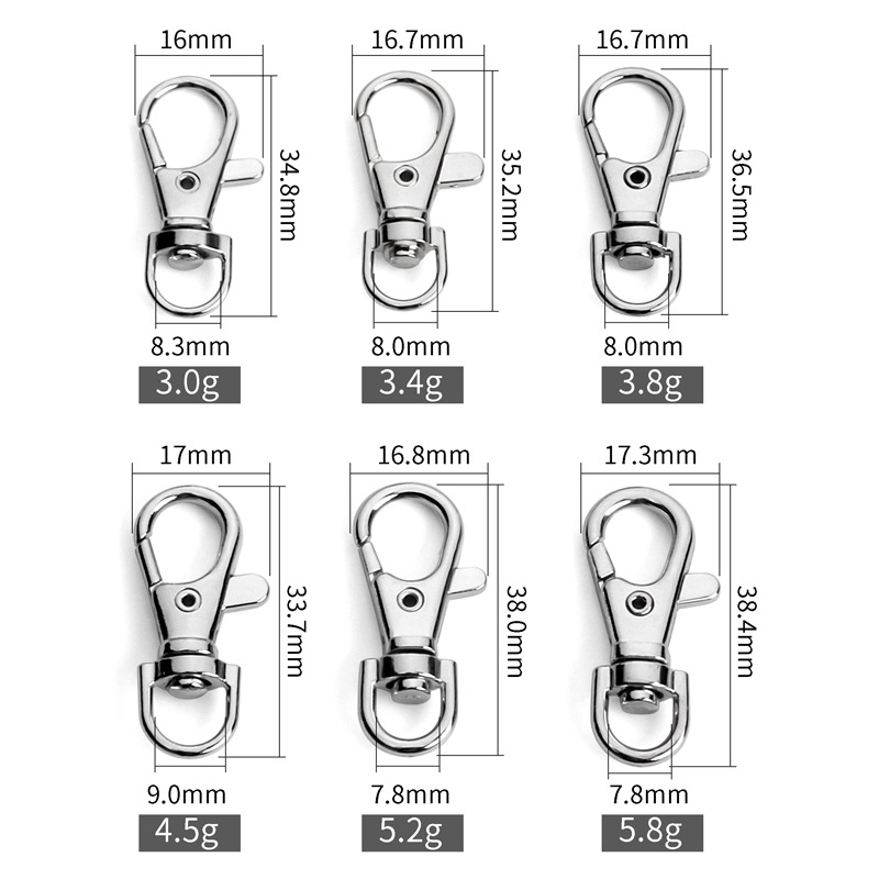 Factory in Stock Wholesale Zinc Alloy Buckles Metal Keychains Accessories Nickel Plated DIY Hardware Ornament Can Be Invoiced