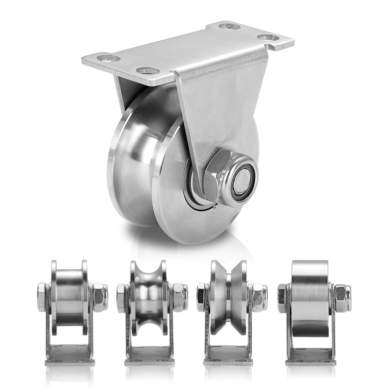 Manufacturer Stainless Steel Tripod Track Wheel Wire Rope Lifting Pulley Sliding Door Roller Can Be Customized