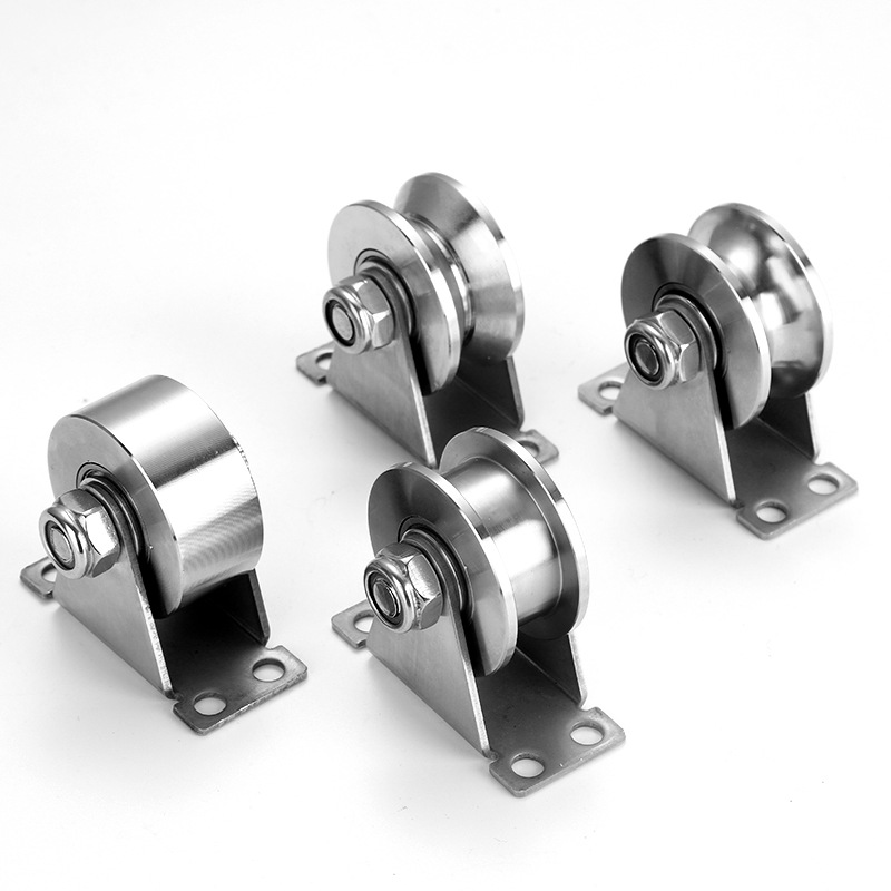 Manufacturer Stainless Steel Tripod Track Wheel Wire Rope Lifting Pulley Sliding Door Roller Can Be Customized