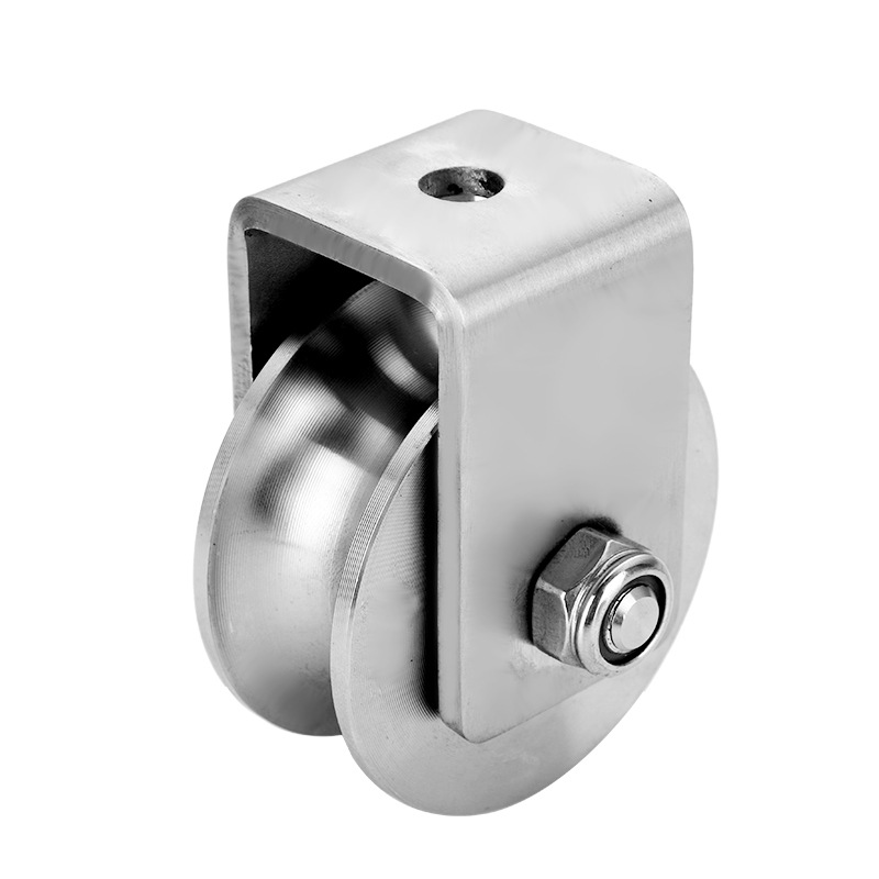 Steel Type Frame Rail Wheel V H Type Pulley Lifting Wire Rope Roller Industrial Flat Steel Wheel Pulley Wheel