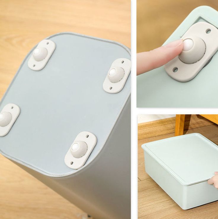 Ball Transfer Units Pulley Household Ball-Type Adhesive Pulley Punch-Free Adhesive Storage Box Bottom Small Wheel