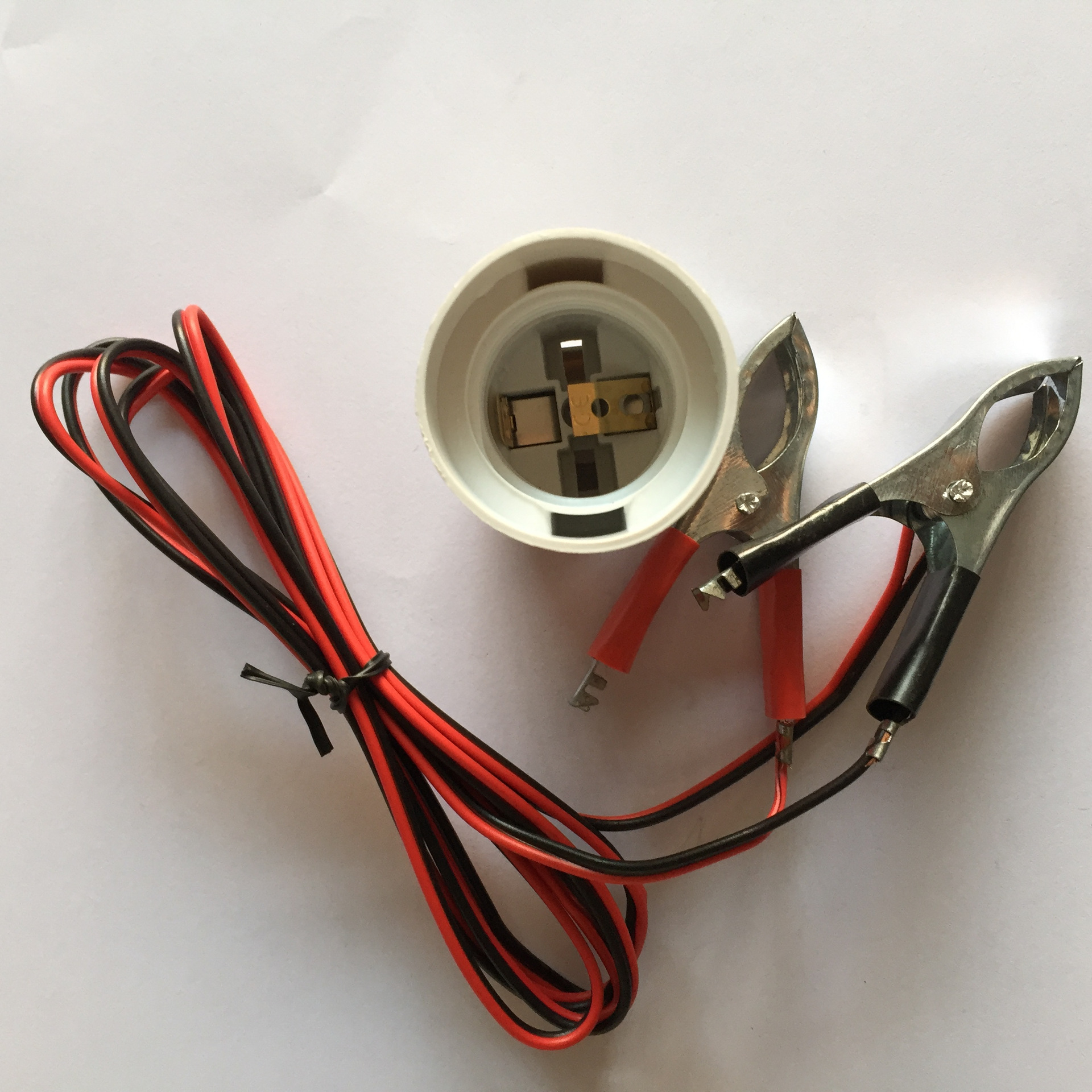 Low Voltage 12vled Globe Large Battery Clip with 1.5 M Wire with E27 Large Lamp Holder Parts SKD and Finished Bulb