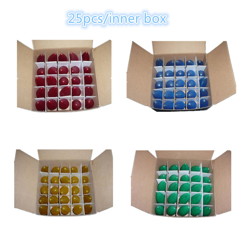 LED Bulb 110vul Certified C7 Glossy Ceramic LED Bulb E12 Lamp Holder Christmas Lights Holiday Light