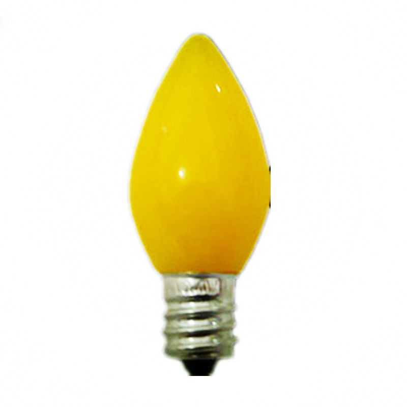 LED Bulb 110vul Certified C7 Glossy Ceramic LED Bulb E12 Lamp Holder Christmas Lights Holiday Light
