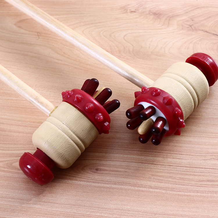 New Back Massage Hammer Plastic Seven Claw Hammer Massager Wooden Seven Star Hammer Massager Back Scratcher