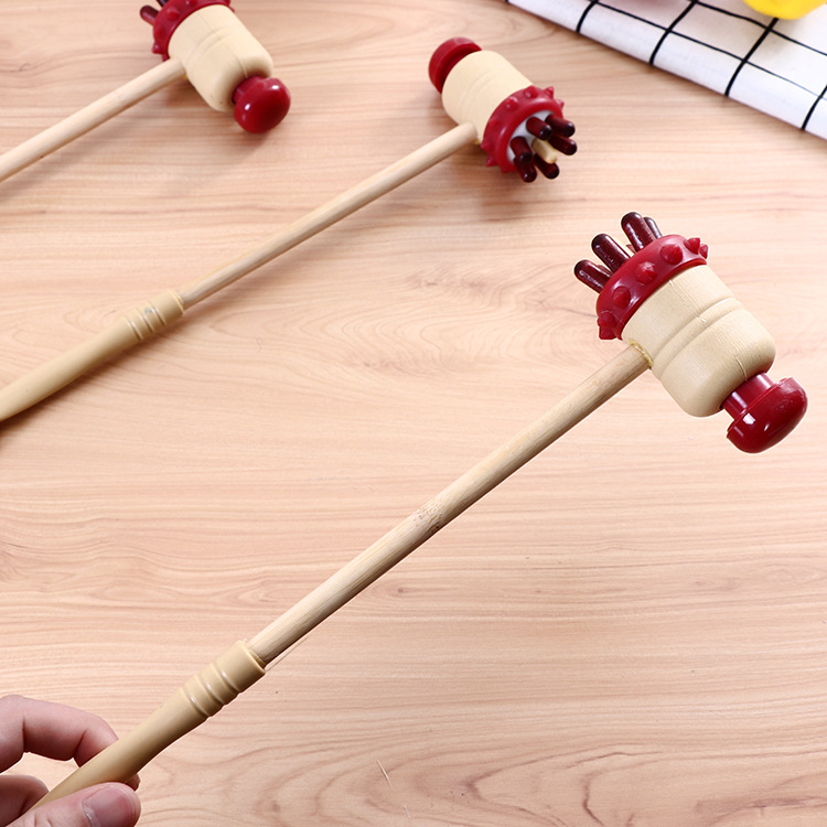 New Back Massage Hammer Plastic Seven Claw Hammer Massager Wooden Seven Star Hammer Massager Back Scratcher