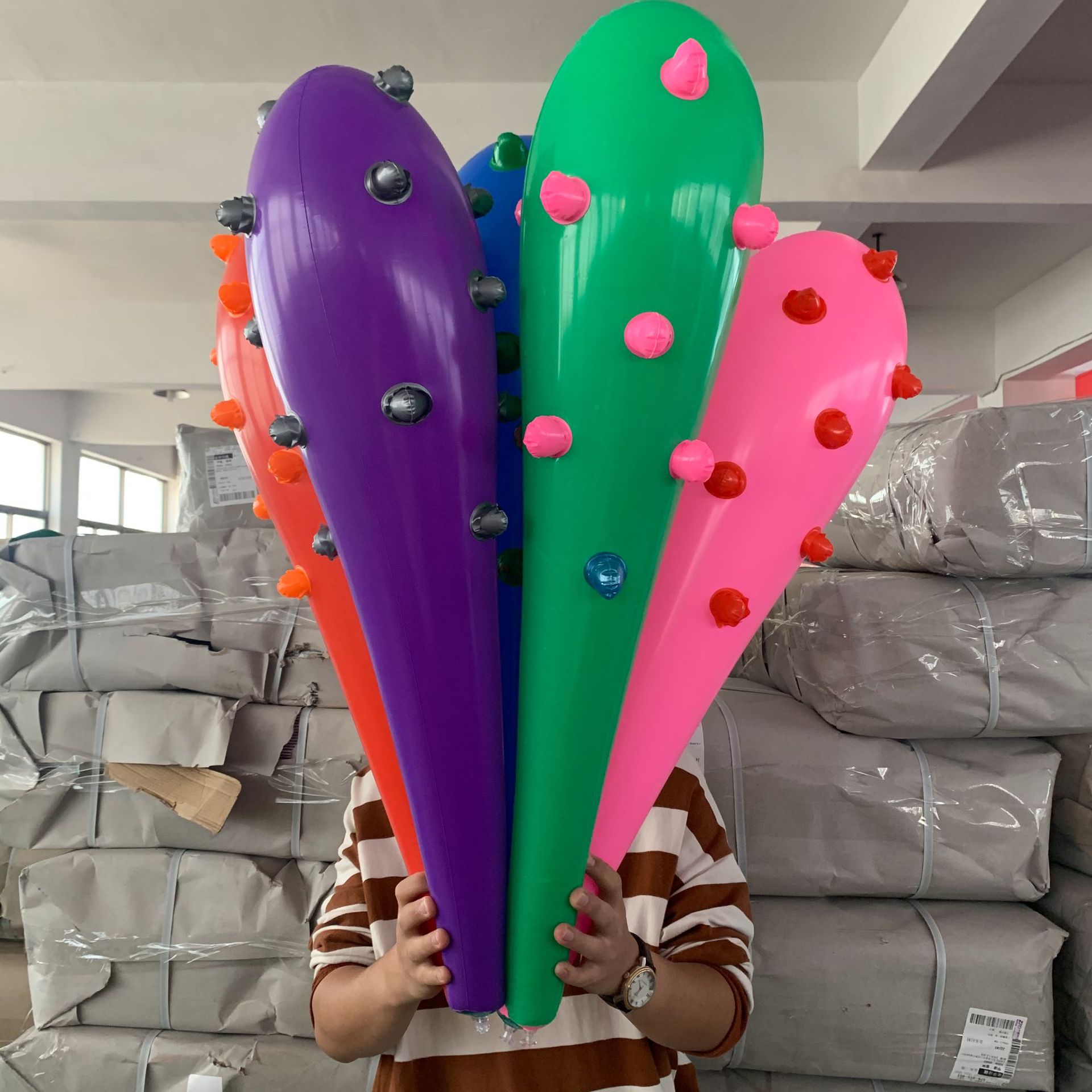 Spot Inflatable PVC Spiked Club 80cm Large Claw Hammer Inflatable Stick Wedding Celebration Decoration Christmas Party Inflatable Props