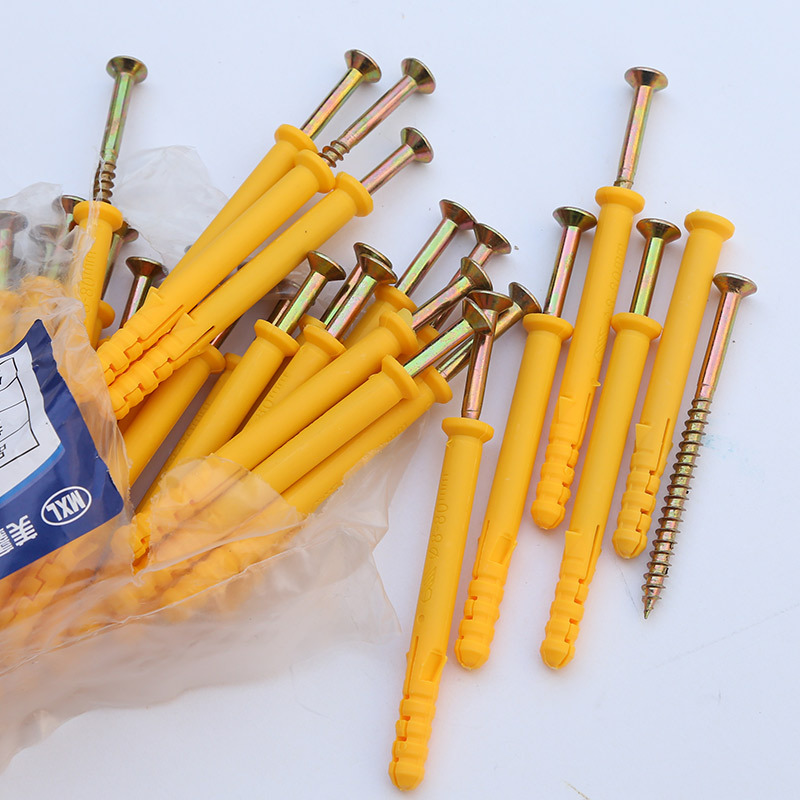 Factory Wholesale 45# Steel Little Yellow Croaker Rubber Plug Plastic Expansion Nail Nylon Expansion Bolt Expansion Screws Wholesale