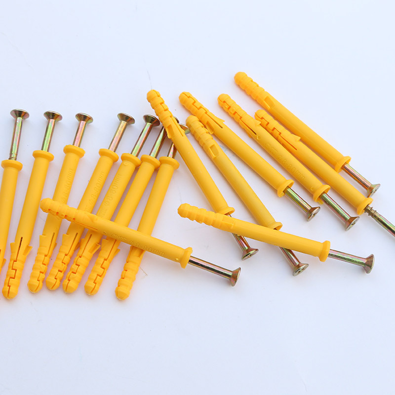 Factory Wholesale 45# Steel Little Yellow Croaker Rubber Plug Plastic Expansion Nail Nylon Expansion Bolt Expansion Screws Wholesale