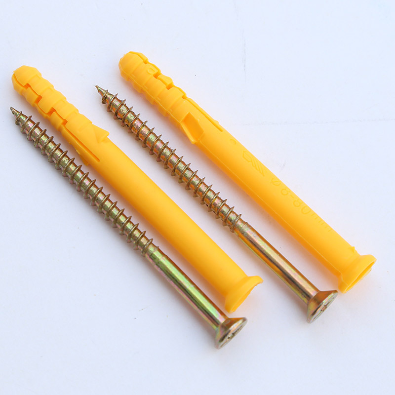 Factory Wholesale 45# Steel Little Yellow Croaker Rubber Plug Plastic Expansion Nail Nylon Expansion Bolt Expansion Screws Wholesale