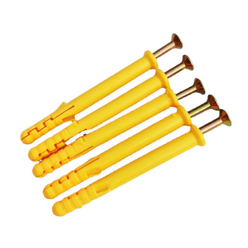 Nylon Little Yellow Croaker Expansion Screw Set Expansion Screw Plastic Swelling Bolt Rubber Plug American Nail Fastener
