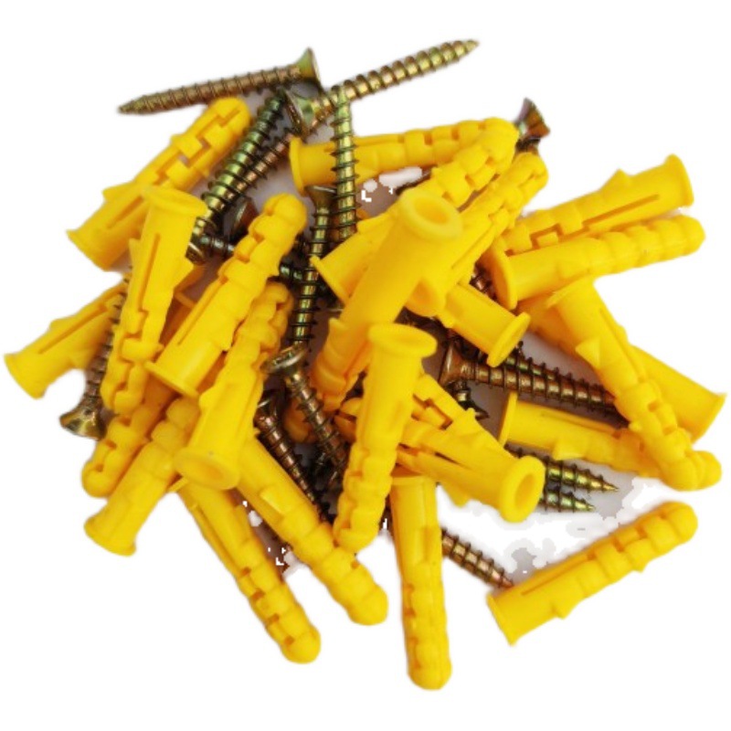 Nylon Little Yellow Croaker Expansion Screw Set Expansion Screw Plastic Swelling Bolt Rubber Plug American Nail Fastener