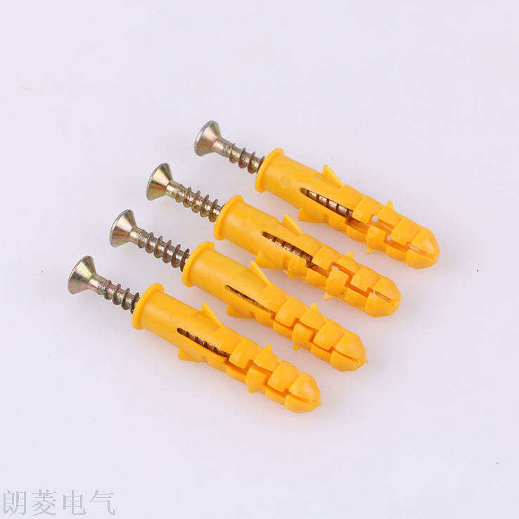 Wholesale Plastic Fastener Little Yellow Croaker Plastic Expansion Tube Anchor Nail Expansion Nail Decoration Plastic Swelling Bolt