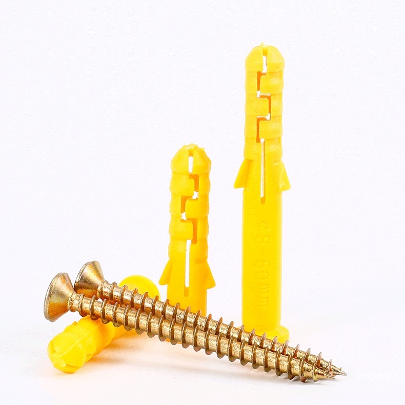 Wholesale Plastic Fastener Little Yellow Croaker Plastic Expansion Tube Anchor Nail Expansion Nail Decoration Plastic Swelling Bolt