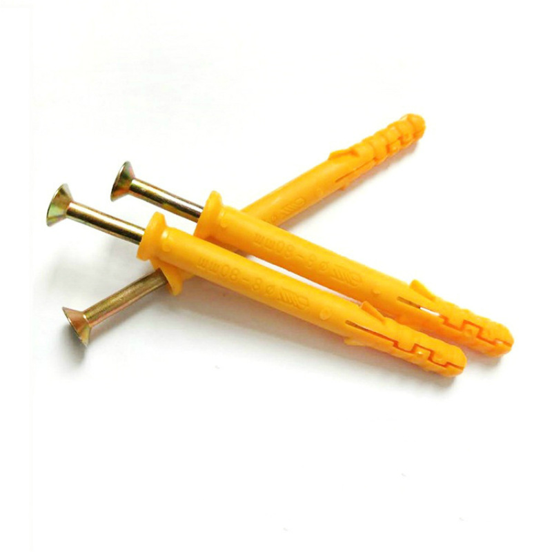 Expansion Screws Tube Little Yellow Croaker Nylon Rubber Stopper Bolt American Solid Nail Lengthened Expansion Nail