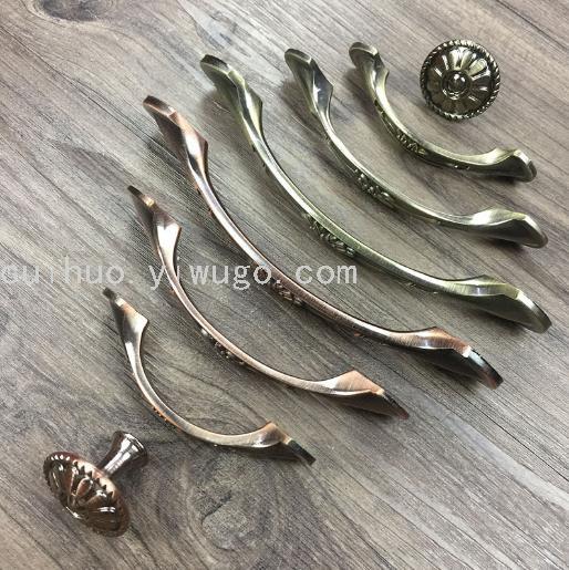 Direct Selling Zinc Alloy Cabinet Door Handle Solid Shell White Retro Bronze Simple Modern Hidden Handle