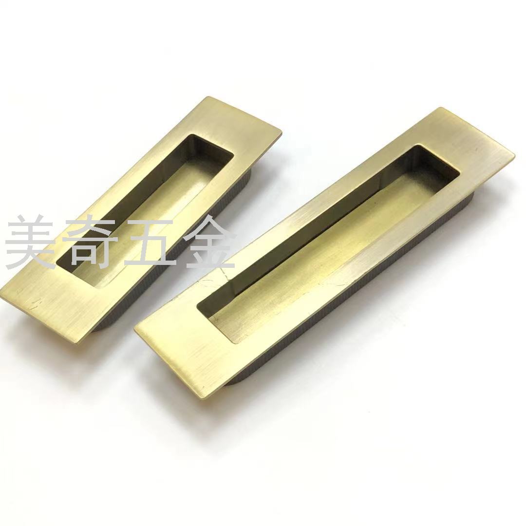 Light Luxury Minimalist Embedded Zinc Alloy Furniture Cabinet Door Handle Shoe Cabinet Door Closet Door Cabinet Door Drawer Flush Pull