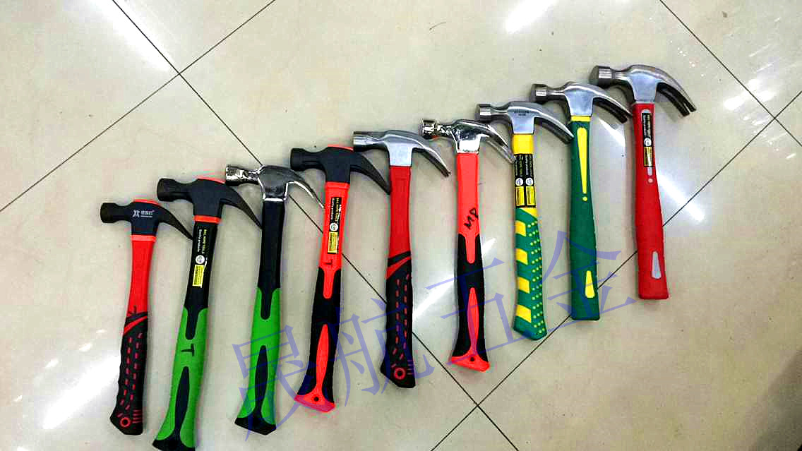 Made of high carbon steel quenching glass fiber plastic bag hammer percussion hammer claw hammer hardware tools