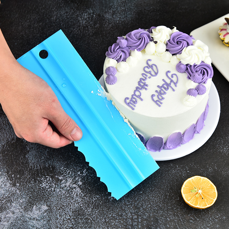Cream Lengthened Scraper 4-Piece Cake Cream Scraper Saw Knife Scraper Baking Tool Double-Sided Available