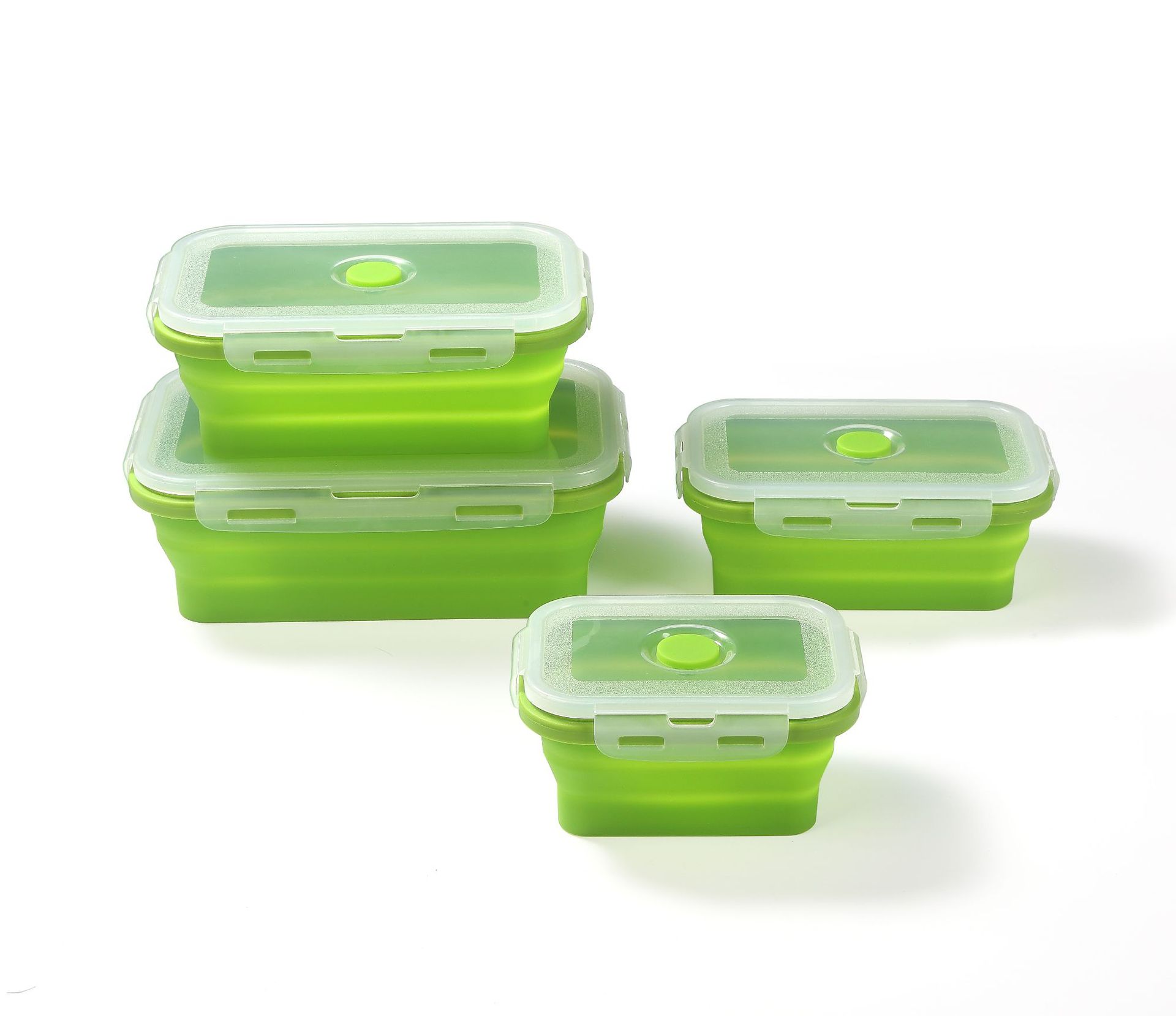 FDA Standard Silicone Lunch Box Folding Silicone Crisper Bento Box Lunch Box Microwave Oven Household Outdoor Portable