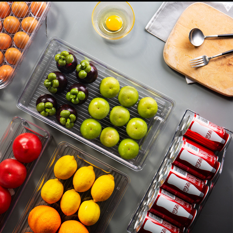 Plastic Fresh-Keeping Box Suit Microwave Lunch Box round Sealed Bento Box Refrigerator Food Storage Box Storage Box