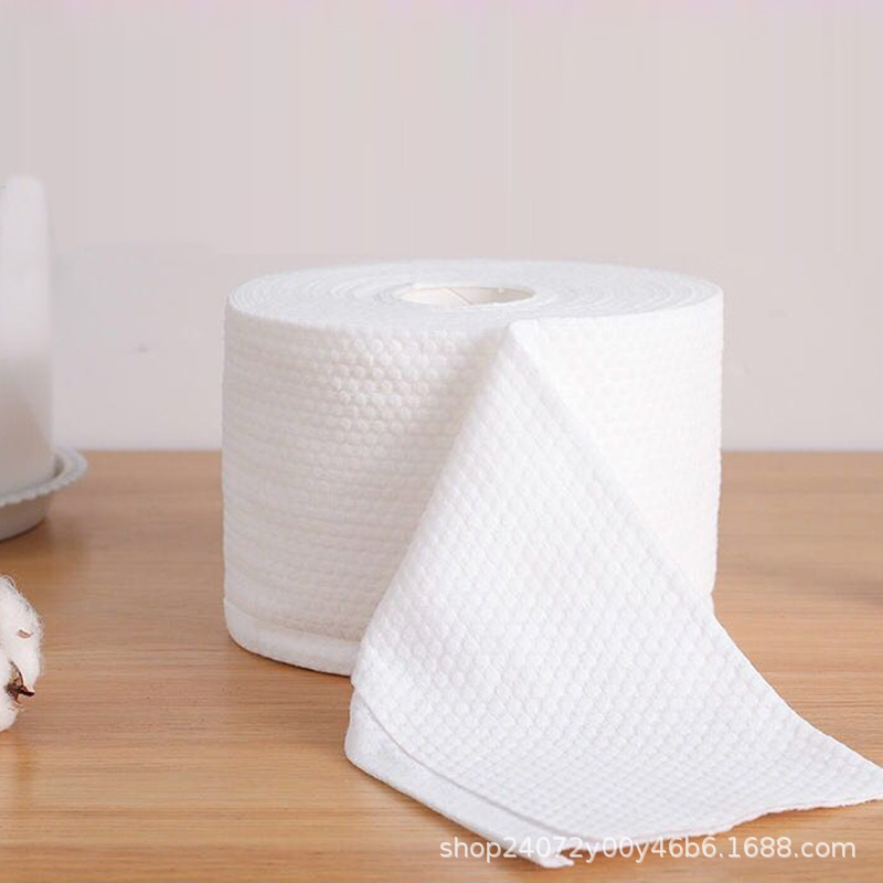 Face Cloth Disposable Cleaning Towel Pearl Pattern Cotton Pads Paper Thick Facial Tissue Cotton Puff Dual-Use Facial Wipe Wet Wipes