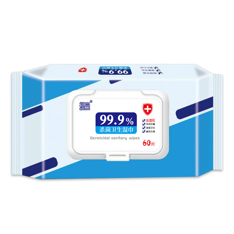 Factory in Stock Alcohol Disinfection Wipes 60 Pumping Portable Wet Wipe