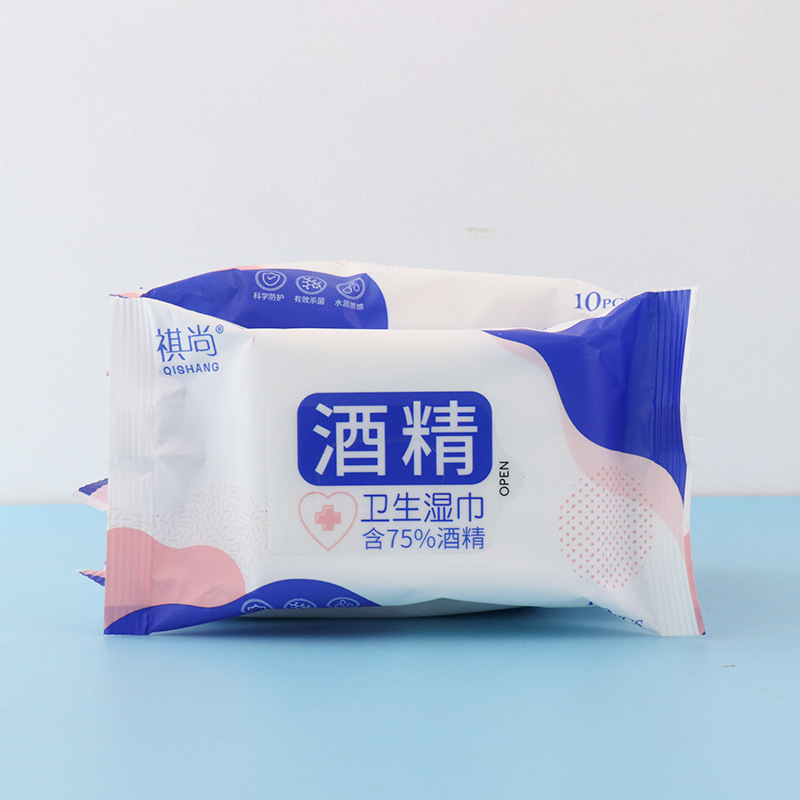 Factory in Stock Alcohol Disinfection Wipes 60 Pumping Portable Wet Wipe