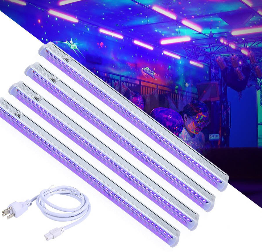 Led ultraviolet lamp UV purple light black light fluorescent UV sterilization lamp 0.6m1.2m0.3mt5 /T8