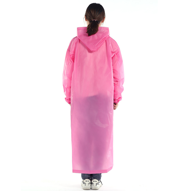 Thick Fashion Transparent Outdoor Travel Poncho Male and Female Portable Adult NonDisposable Eva Raincoat Children