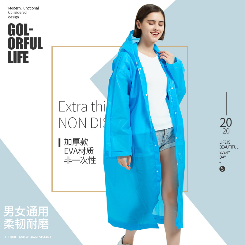 Men&#039;s and Women&#039;s Non-Disposable Raincoat Factory Direct Sales Outdoor Tourist Attractions Mountaineering Hiking Eva Raincoat Spot