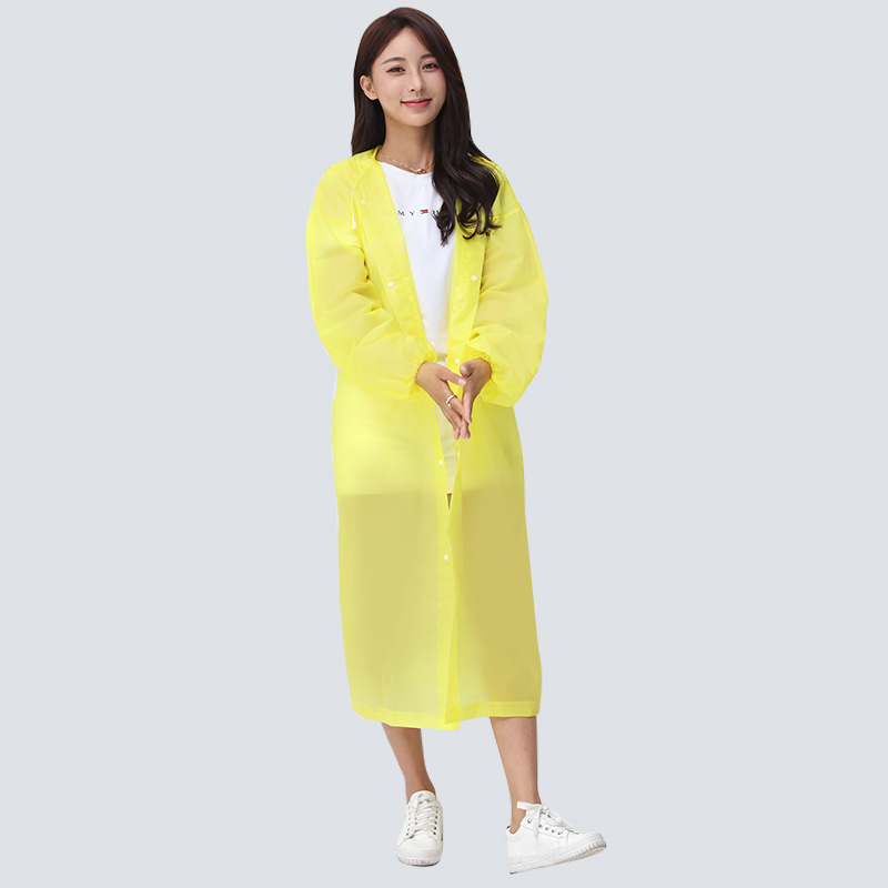 Non-Disposable Raincoat Outdoor Unisex Thickened Frosted Eva Raincoat Transparent EVA Raincoat