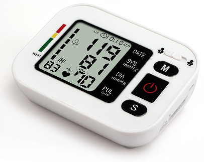 Automatic upper arm type electronic sphygmomanometer household medical black and white color B876