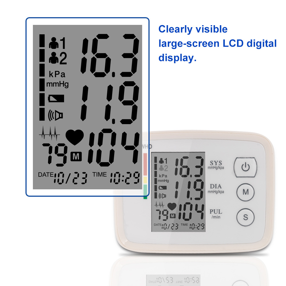 SOURCE Factory Direct Sales English Electronic Sphygmomanometer Foreign Trade E-Commerce in Stock Wholesale