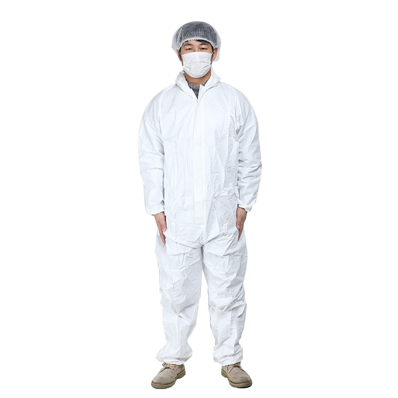 Isolation Clothing  Clothing Breathable Film Non-Woven Dust-Free Workshop One-Piece Overalls Insulating Garment