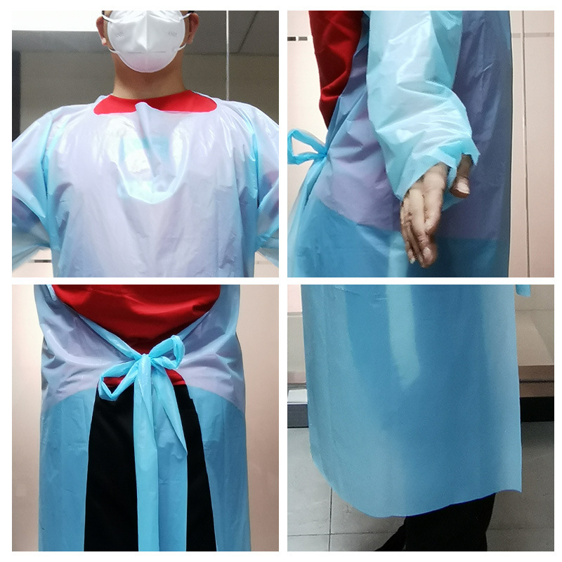 Clothing Plastic Onesie Clothing YELLOW Disposable Isolation Clothing Certification CPE robe Protective Clothing