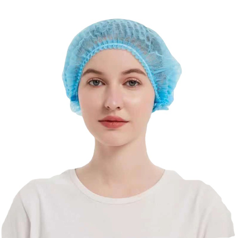 Disposable Hats Disposable Hat Working Hair Net Cap Chef Cap Oil-Proof Smoke-Proof Non-woven head cap