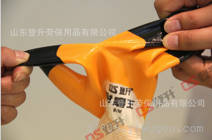 Shandong Dengsheng #909 wear-resistant wang labor protection import nitrile gloves wear-resistant oil and alkali direct selling manufacturers