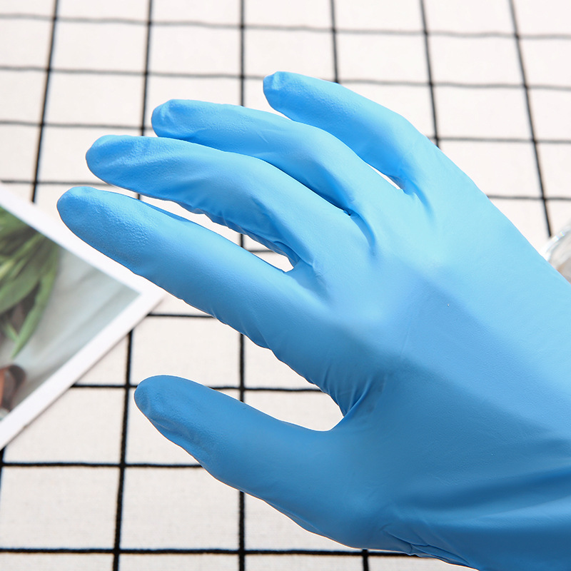 100 PCs 3.5G Disposable Nitrile Gloves Catering Household Rubber Gloves Plastic Protective Gloves Wholesale