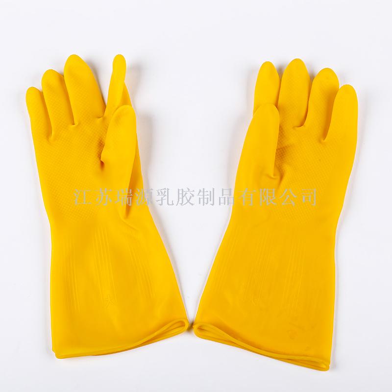 Beef sinew protection, industrial acid and alkali resistant latex gloves clean waterproof oil resistant household gloves 80 g